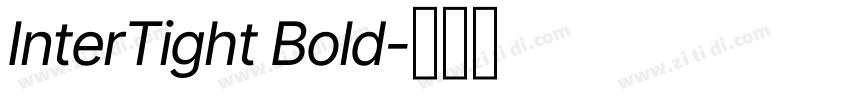 InterTight Bold字体转换